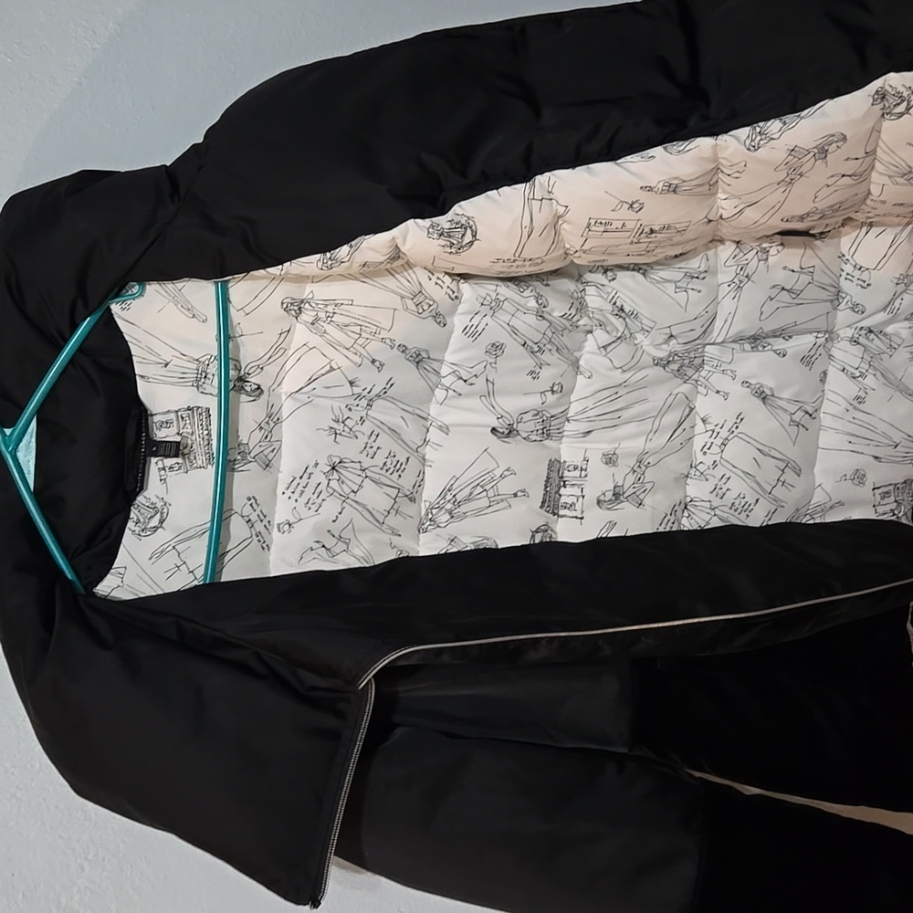 WHBM VELVET PUFFER  JACKET - Picture 6 of 9